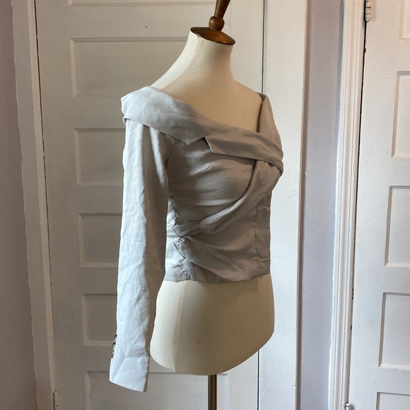 Zara Fitted Blazer Jacket Limited Edition in Stone, Size XS - Picture 9 of 17